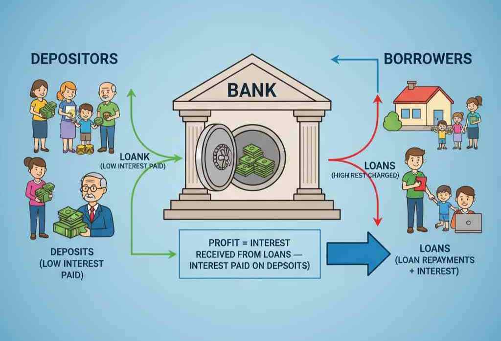 व्याजदराचा प्रसार = बँकांचा नफा
