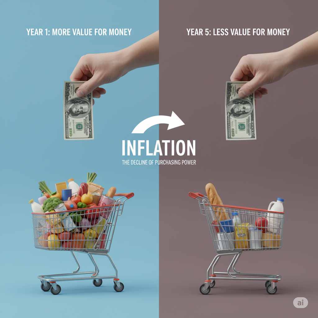 चलनवाढ ही संकल्पना स्पष्ट केली आहे.