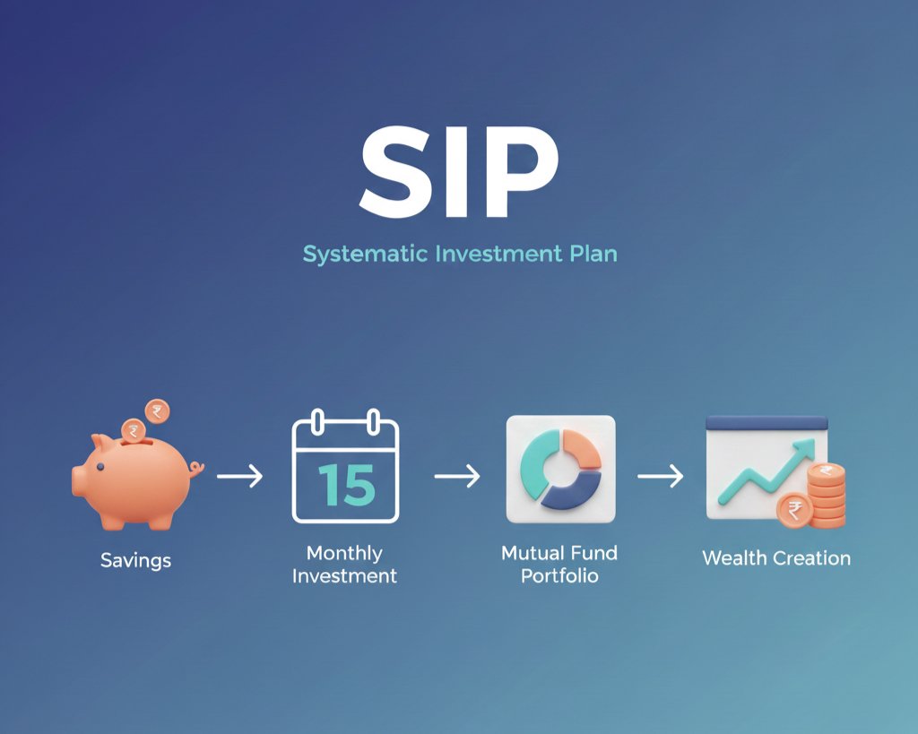 SIP/ एस.आय.पी.= पद्धतशीर गुंतवणूक योजना - स्थिर वाढ
