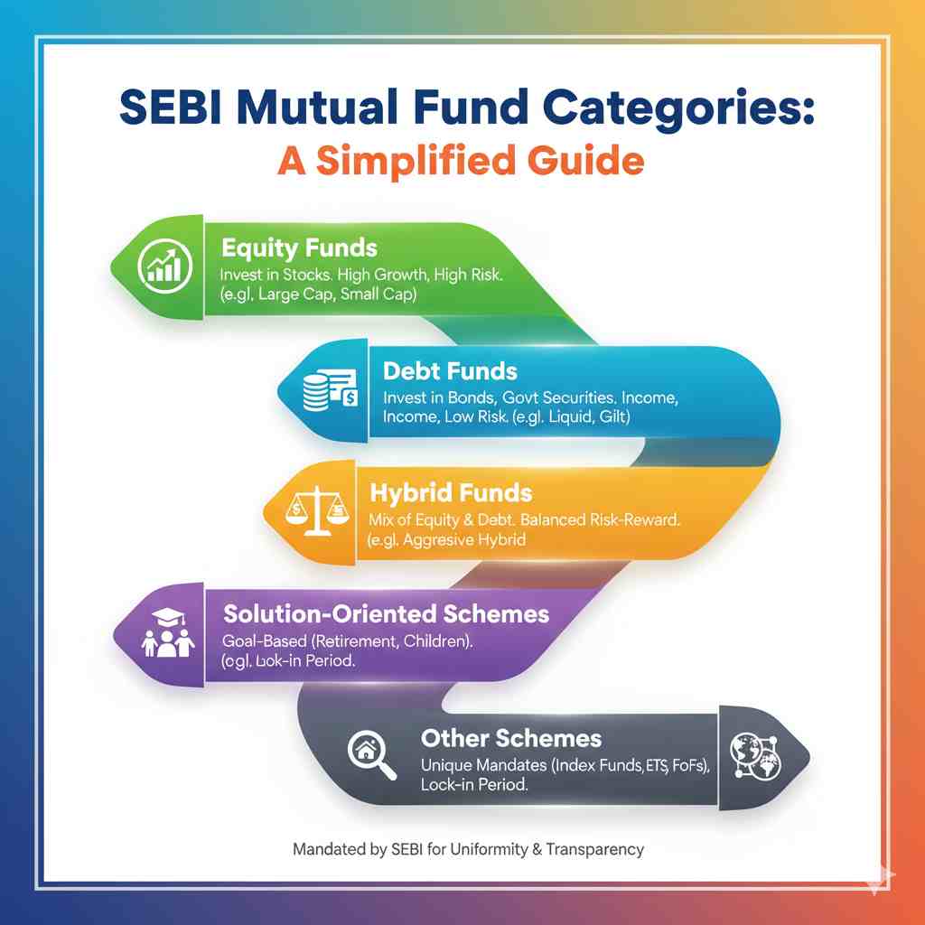 म्युच्युअल फंडांचे प्रकार - सेबीनुसार वर्गीकरण